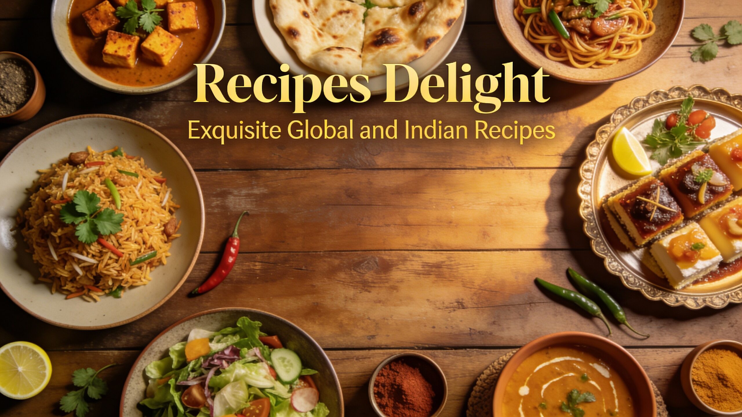 Recipes Delight – The Ultimate Indian and Global Recipes Cookbook for Your Home Kitchen